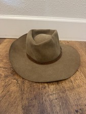 Akubra Down Under fur felt cowboy hat brown/tan Australian Imperial Size 53