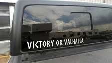 Victory or Valhalla Vinyl Decal V1 | Norse Viking Celtic Runes | Die Cut Sticker