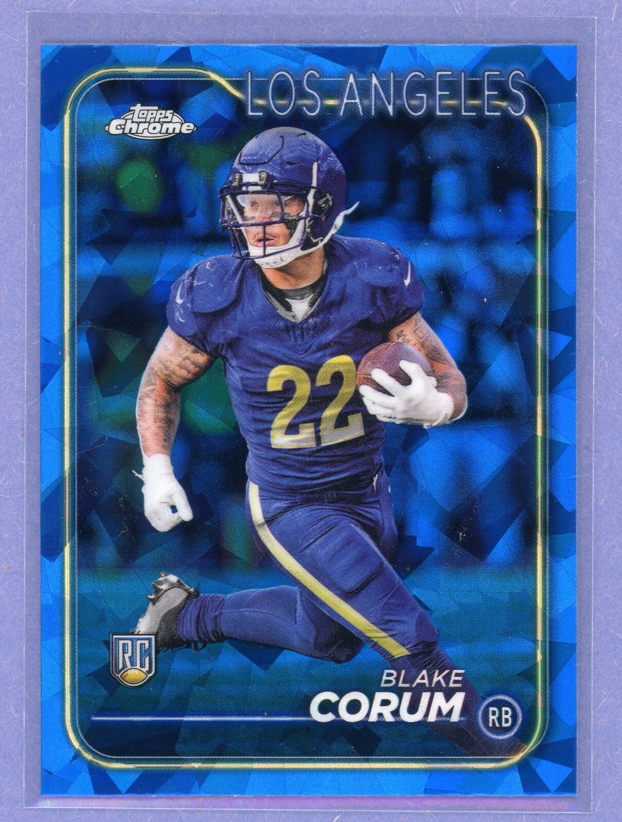 Blake Corum 2024 Topps Chrome Sapphire Edition RC #219
