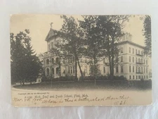 1905 Michigan Deaf and Dumb School, Flint Michigan Antique Postcard