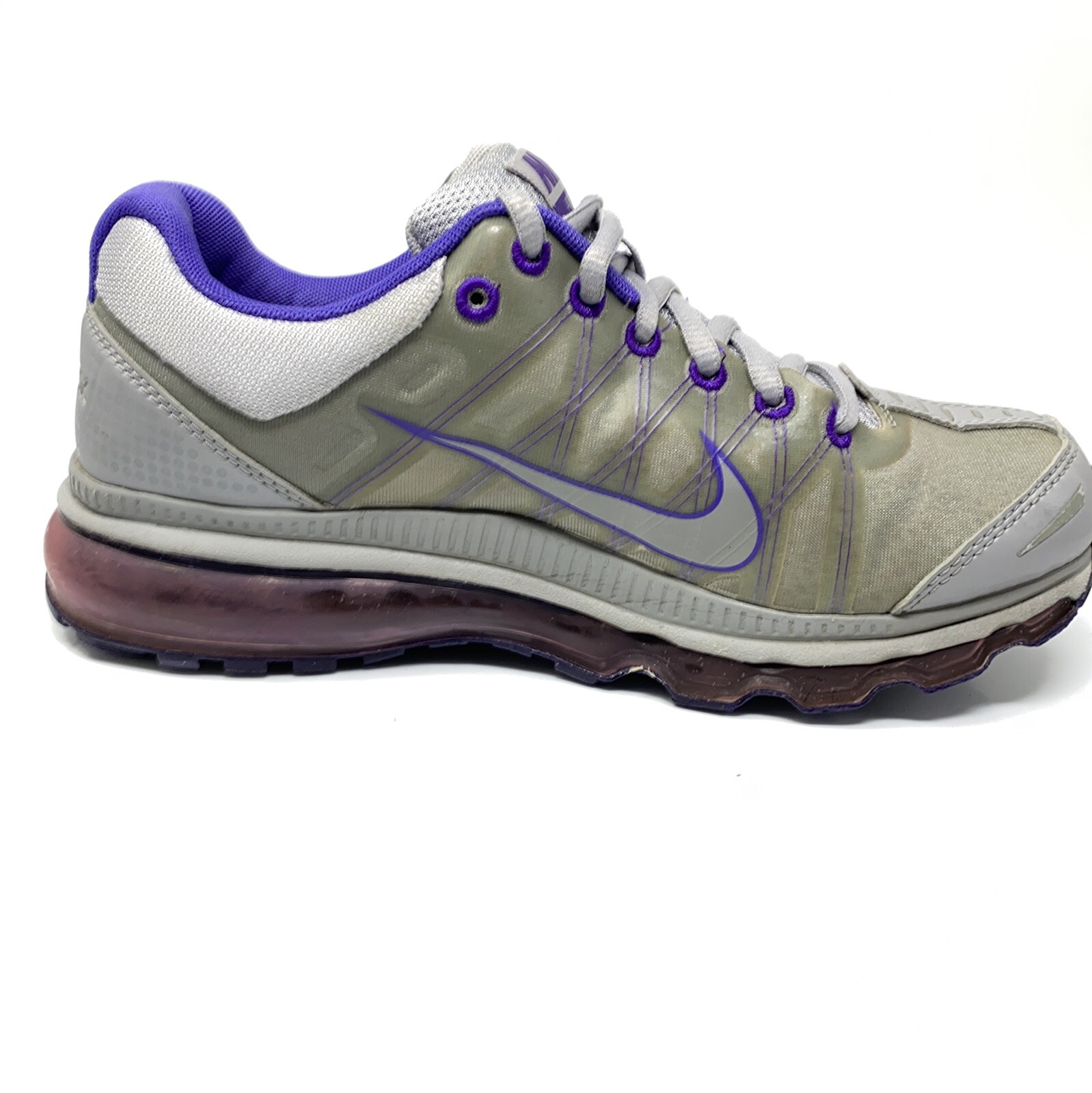 Nike Air Max 476784-050 Women's Running Shoes Sneakers Gray Purple Sz 7.5 M thumbnail 3