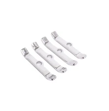 Chrome Valve Cover Spreader Bars 3" Long Hold Down Reinforcement 4 Pcs SB Chevy