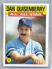 Topps DAN QUISENBERRY Card #722 AL All-Star | 1986 MLB Baseball K.C. Royals 