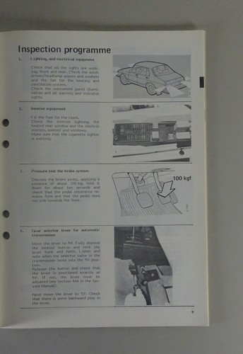 Taller Manual Saab 900 Pre-delivery Inspección & Garantía Servicio My From 1985 - Imagen 3 de 6