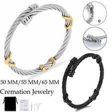 Urn Bracelet for Ashes Women Stainless Steel Urn Cremation Bracelet for Ashes