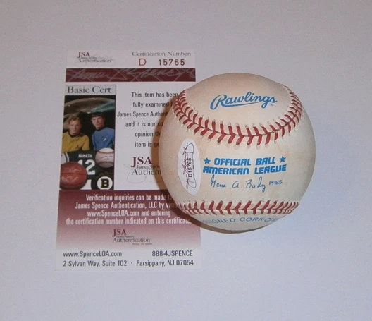 BRAVES Al Dark signed AL baseball JSA COA AUTO Autographed Boston Indians A's - Image 2 of 2