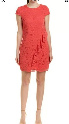 vince camuto floral lace shift dress