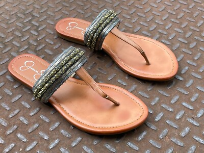 Jessica Simpson Women Sandal JS-KINA Thong Shoes Flat Size