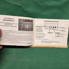 John Elway Quarterback NES Nintendo Instruction Manual Only  Good Shape