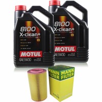 MANN-FILTER Inspektionspaket 10L Motul 8100 X-Clean+ 5W-30 FüR CitroëN Jumper