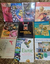 CRAFT BOOK BUNDLE - JEWELRY, GLASS BEADS, WAX MODELING, SHIBORI