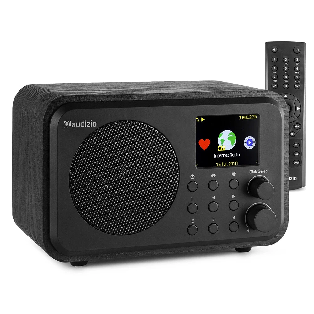 Audizio 102.220 Venice Internet Radio WiFi with Bluetooth Streaming Black