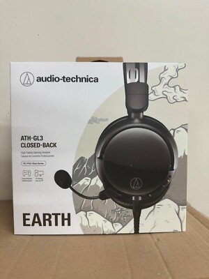 Audio Technica ATH-GL3BK Closed-Back Wired Gaming Headset - BRAND NEW