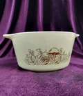 Vintage Pyrex Forest Fancies Mushroom Casserole Dish Baking 473-B 70s Groovy