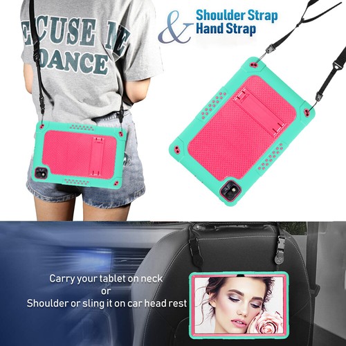 TCL TAB10 5G Case/TCL TAB 10s Model 9081X Shoulder Strap Shockproof Rugged Case - Picture 30 of 45