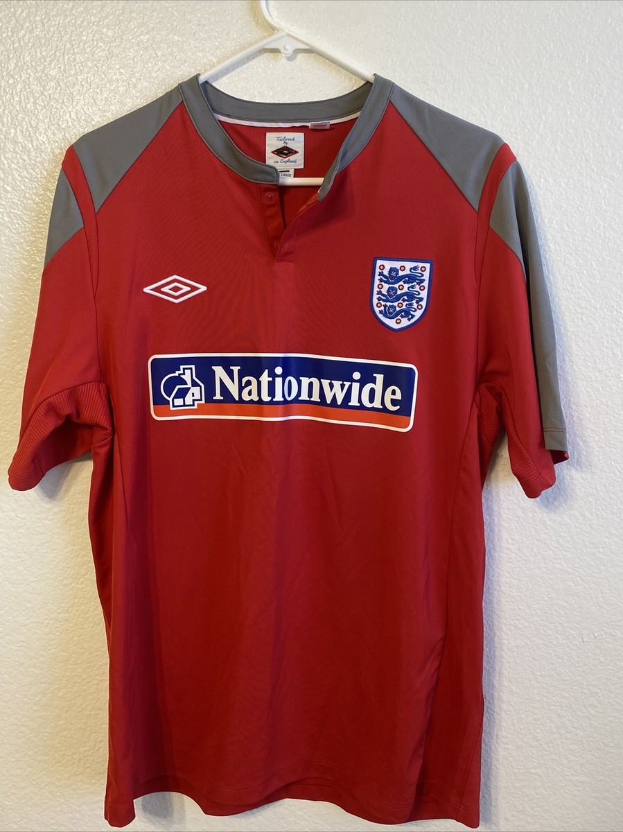 UMBRO Nationwide￼ England Football Soccer Red Shirt Sz XL