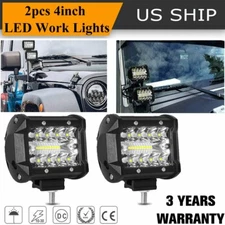 4"INCH 200W Spot Flood COMBO LED Work Light Pods Backup Reverse For Truck Boat