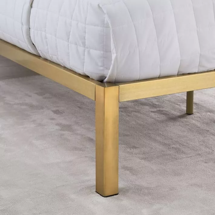 West elm brass bed online
