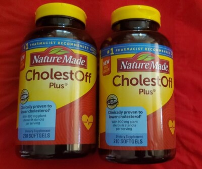 2 PACK  CHOLEST OFF PLUS 210 SOFTGELS CLINICALLY PROVEN TO LOWER CHOLESTEROL