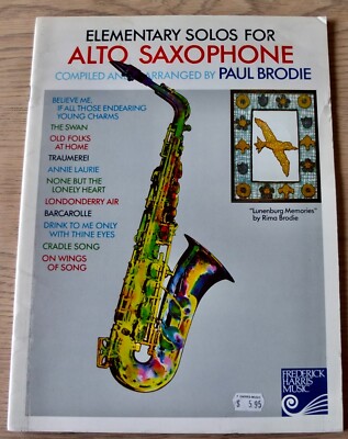 PAUL BRODIE ELEMENTARSOLI FÜR ALTSAXOPHON NOTENBUCH + KLAVIER (1985)