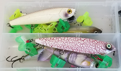 Fishing Lure Lot in Tackle Box, Spinner Chatterbait Tadpole Crankbait  Topwater | eBay