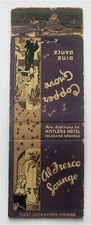 ANTLERS HOTEL, COPPER GROVE DINE DANCE COLORADO SPRINGS, CO VNTG MATCHBOOK COVER