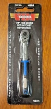 VIM 1/4" Hex Low Profile Reversible Micro Ratchet w/ Soft Grip Handle #HBR4