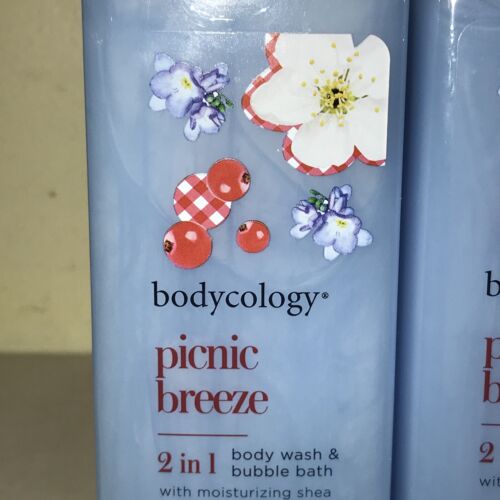 2 Bodycology 16oz PICNIC BREEZE Moisturizing Shea 2in1 Body Wash & Bubble Bath - Picture 2 of 7
