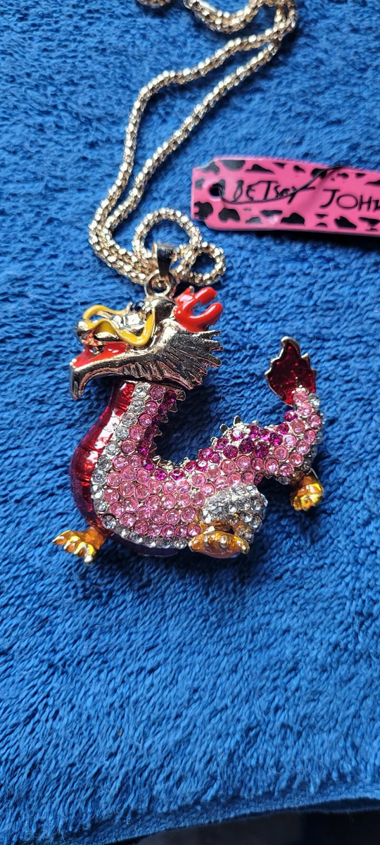 Betsey johnson dragon necklace deals