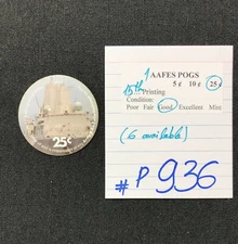 AAFES POGS, 15th Series/Printing,1 POGS, 25¢, #P936, GOOD