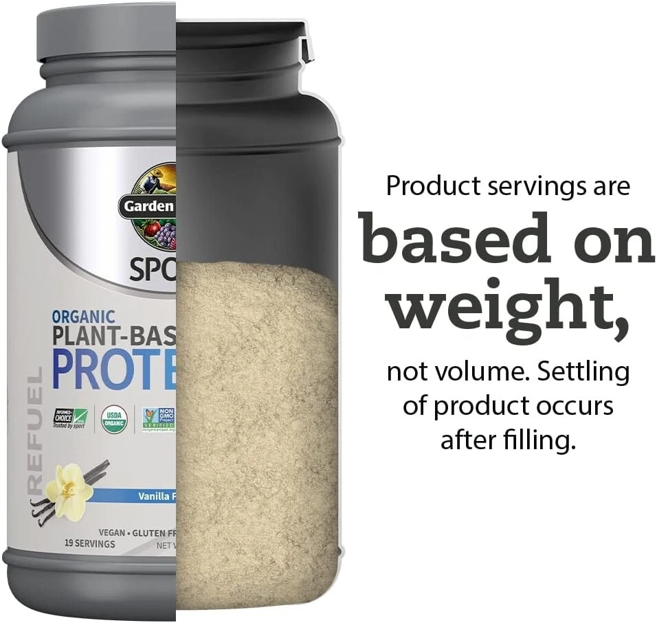 Organic Vegan Sport Protein Powder, Vanilla Probiotics, BCAAs 30g Plant Protein - Image 3 of 4