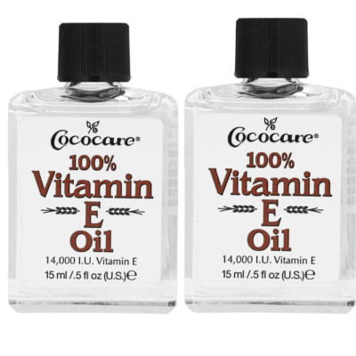 Cococare, 100% Vitamin E Oil, 0.5 fl oz  (15 ml) (2 PACK)