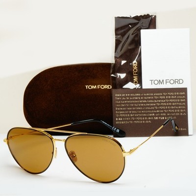 Tom Ford Sunglasses Dashel-02 Gold Brown Metal Pilot FT0994 TF 996 01J 62mm