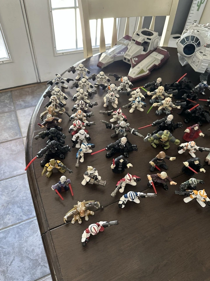 Imaginext Playskool Hasbro Star Wars Galactic Heroes Lot With 3 Vehicles & Figs - Image 3 of 3