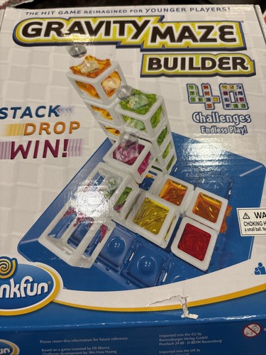 ThinkFun GRAVITY MAZE BUILDER Falling Marble Logic Game -