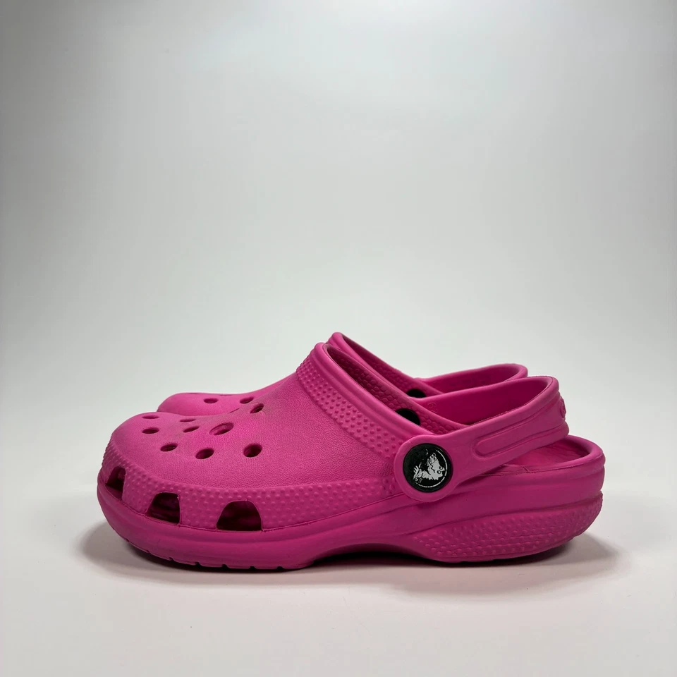 Crocs Classic Clogs Pink Sandals Slip On Comfort Shoes Youth Girls Size C12 - Image 4 of 4