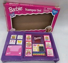 Vintage BARBIE FUN STAMPER SET 1998 Tara Stamp Set Used Rare