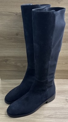 Stuart Weitzman Gizele 50/50 Knee-High Black Suede Boots Women s 9B NWOB