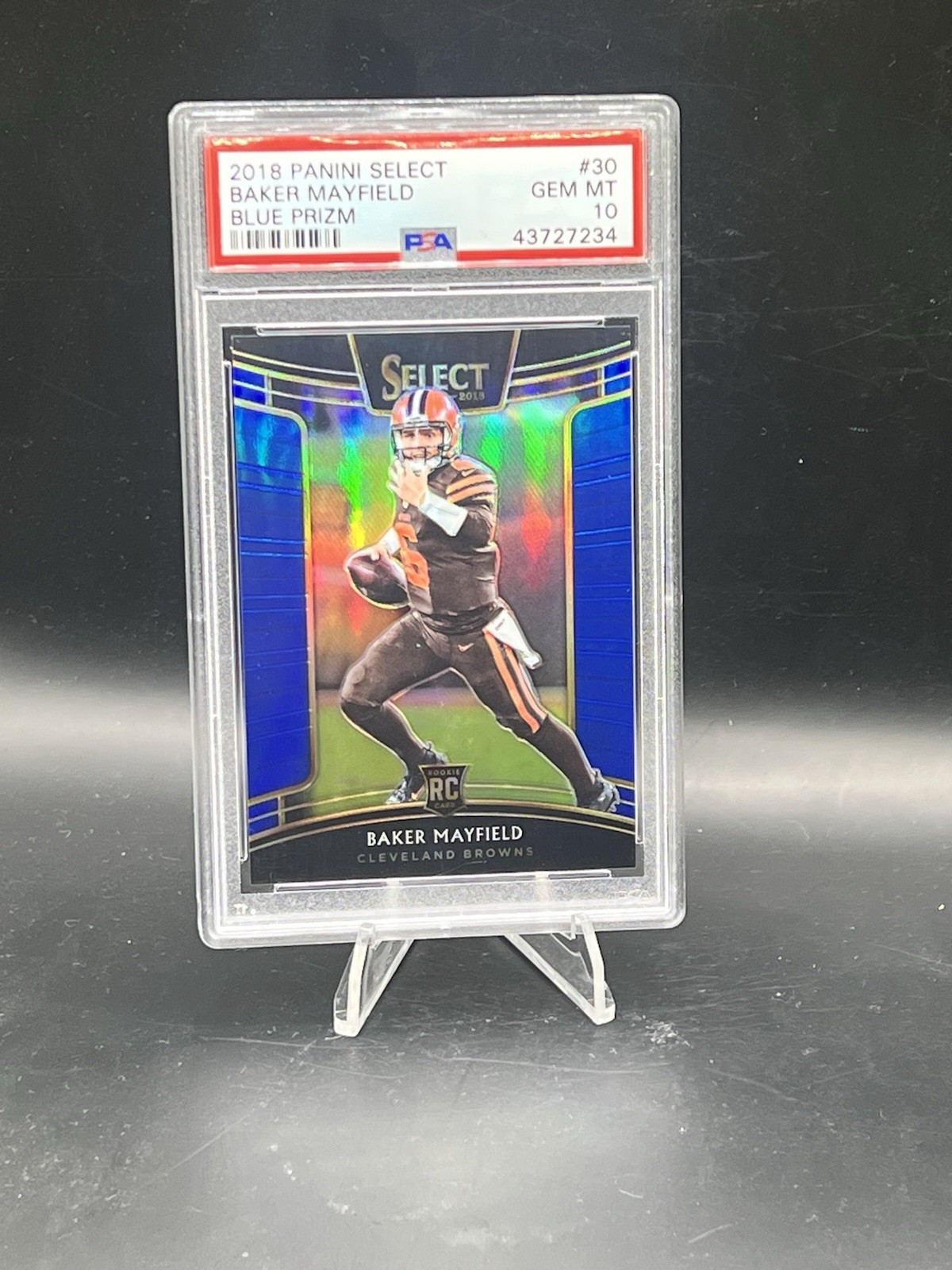 2018 SELECT BLUE PRIZM #064/175 CONCOURSE BAKER MAYFIELD RC PSA 10 GEM MINT💎
