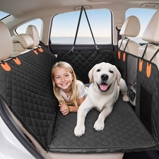 HOTEAGLE Dog Seat Covers for Back Seat, Hard Bottom Back Seat Extender for Dogs,