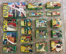 Lot Of 18 Vintage Brio Wooden Railway Train Toys Sweden Collectible