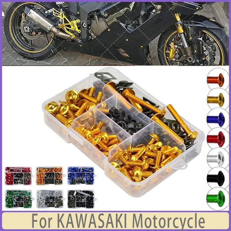 177PCS For KAWASAKI Motorcycle Fairing Bolts Kit Bodywork Screws High quality — 第 2/4 张图片