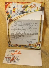Vintage Standard Oil Co Personal Letter From Santa with Envelope 1950's