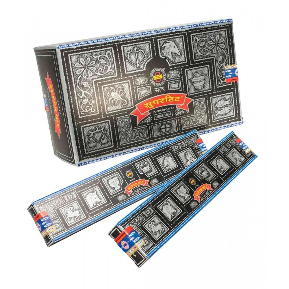 Super Hit Incense Sticks - Box of 12 (15g Each)