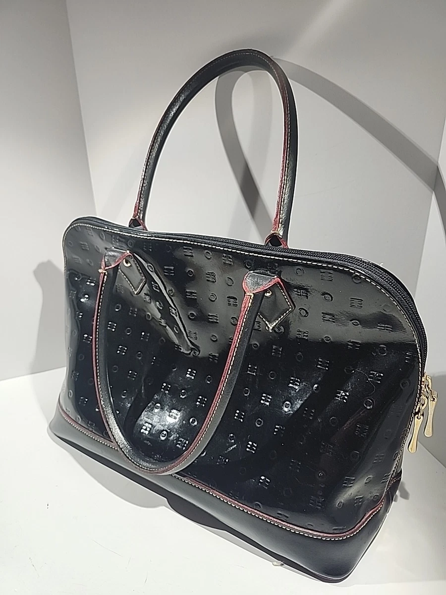 Arcadia Black Italian Patent Leather  Backpack Bag Handbag Purse Women\'s Woman\'s Arcadia Business Italian Patent Leather Grab Tote Handbag main image 3