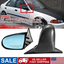 Carbon Fiber Look Side View Mirrors For Honda Civic Eg 1992-1995 4dr Sedan