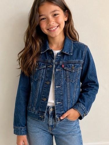 Levi’s Denim Trucker Jacket Youth Size S 8-10 Classic Jean Jacket 100% Cotton