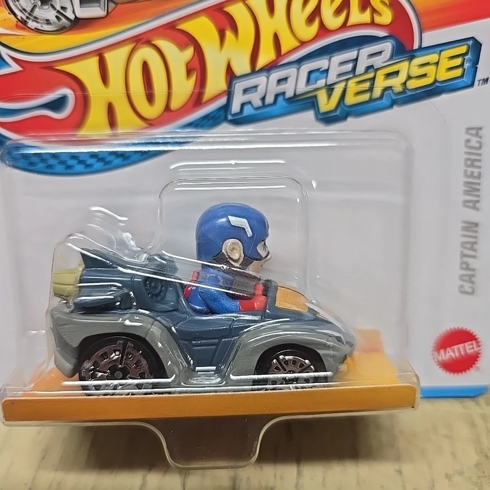 Литой автомобиль Hot Wheels RacerVerse Captain America Marvel 2024 от Mattel - Изображение 2 из 4