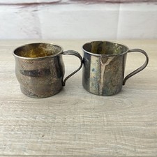 1881 Rogers Silverplate Community Silver Children's Baby Cups Cup Lot