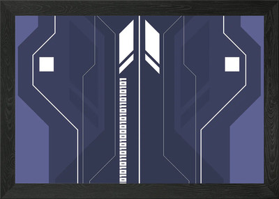 Abstract Tech Interface with Binary Framed Wall Art Poster Canvas Print Picture